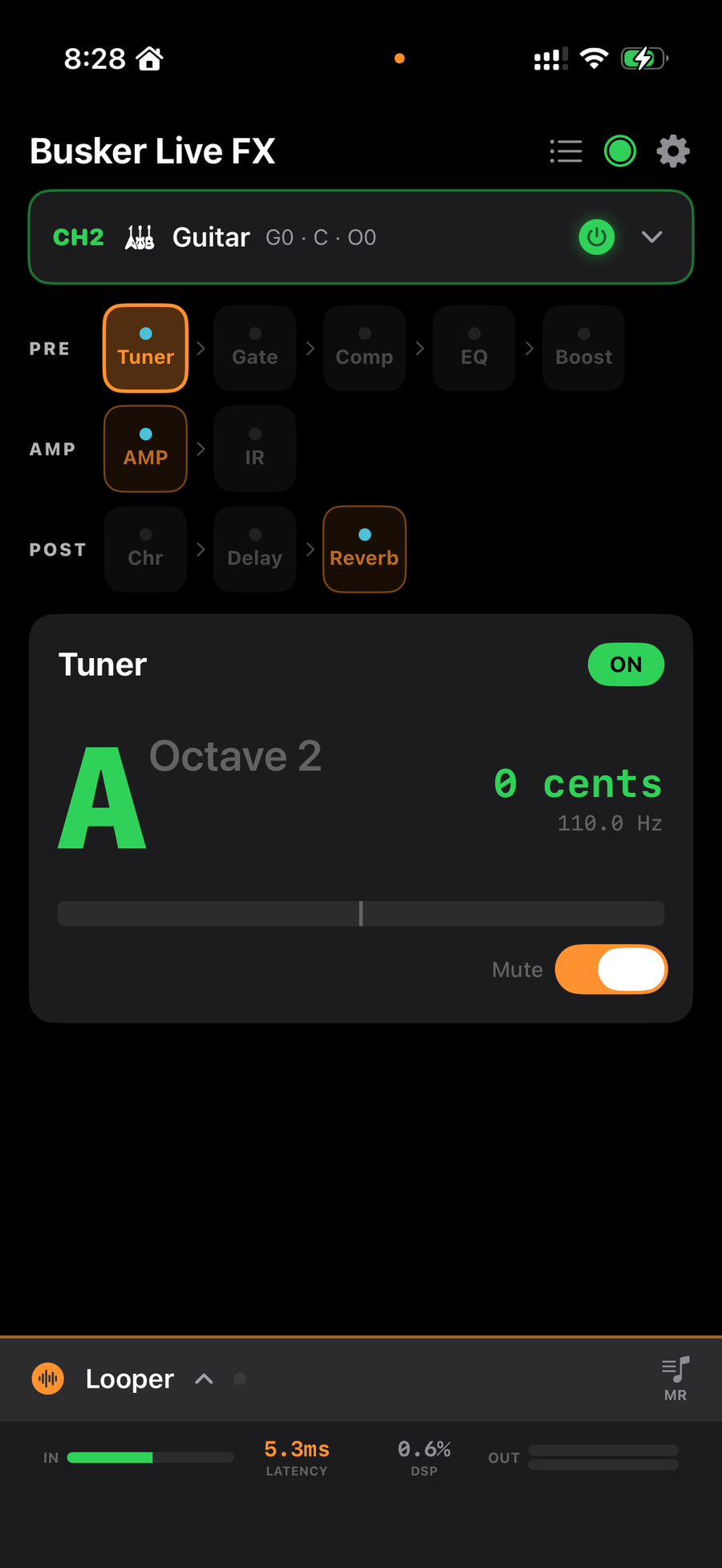 Tuner editor: cents bar and mute toggle
