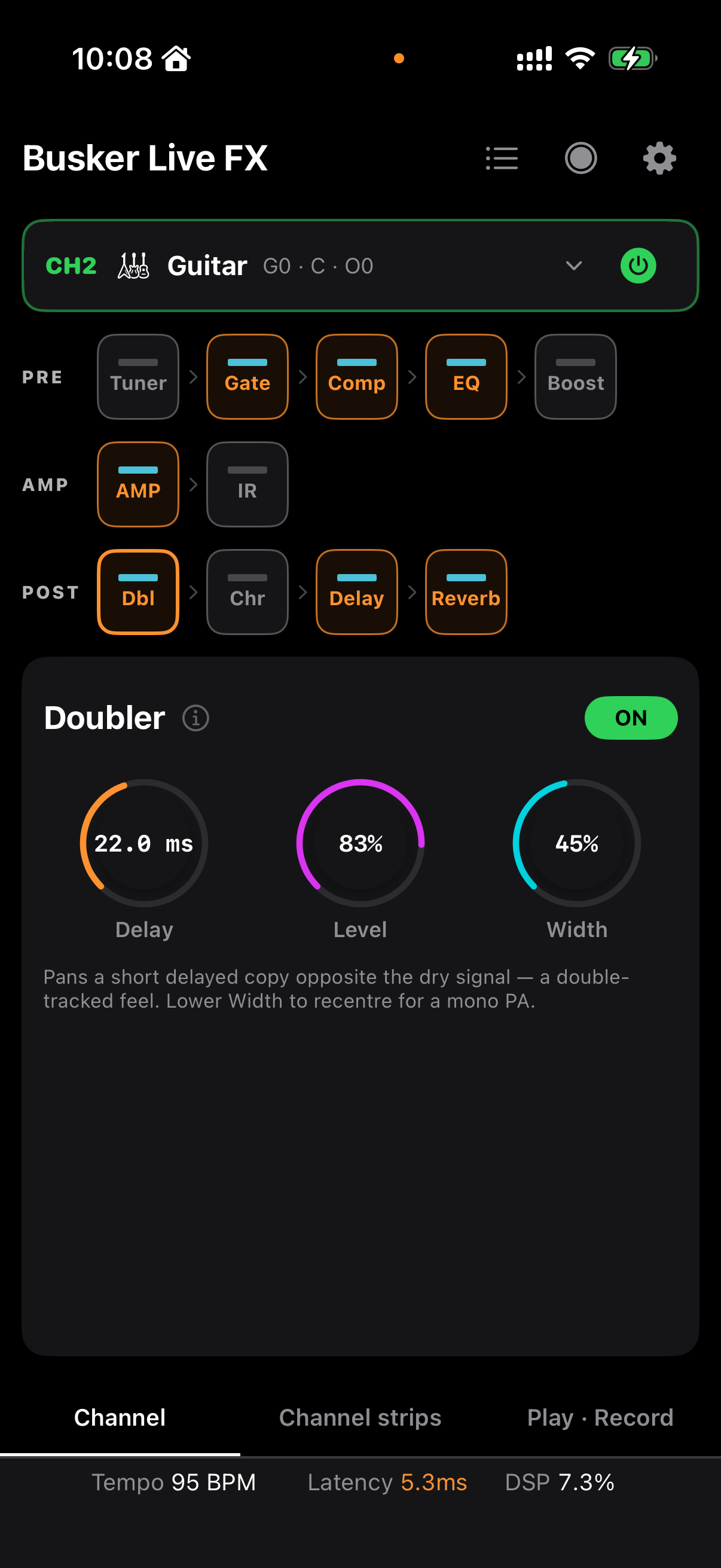 Doubler의 Delay·Level·Width